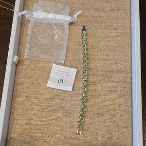 Elegant Green Gemstone Bracelet